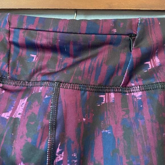 Woman Within Active Gym Athleisure Purple Black Workout Leggings Size 2X - Picture 7 of 9